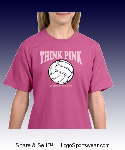 Youth Think Pink T-Shirt Design Zoom